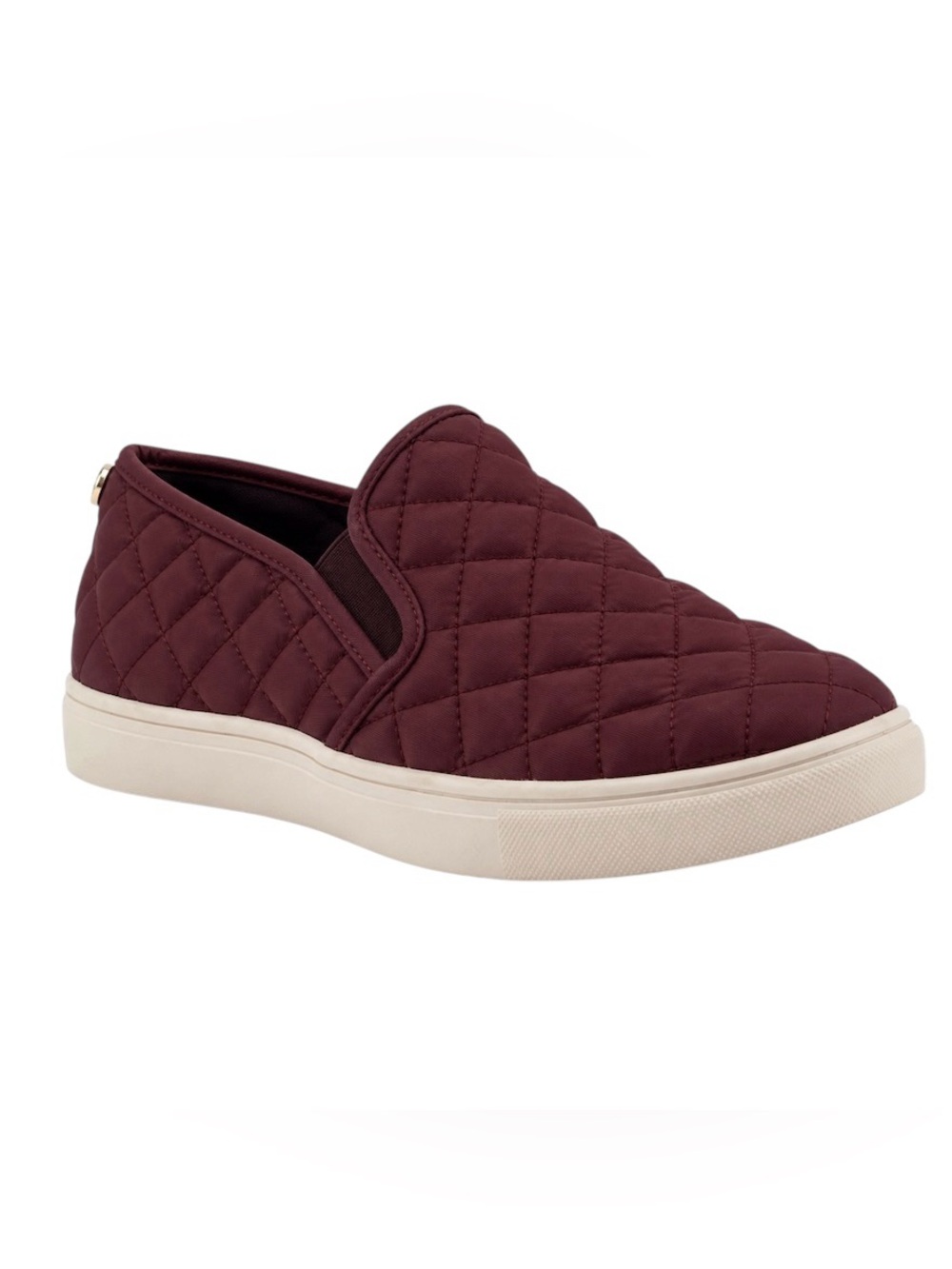 Steve Madden ECNTRCQT Burgundy Quilted Slip On Sneakers Size 6.5